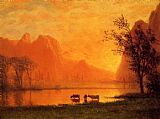 Sundown at Yosemite by Albert Bierstadt